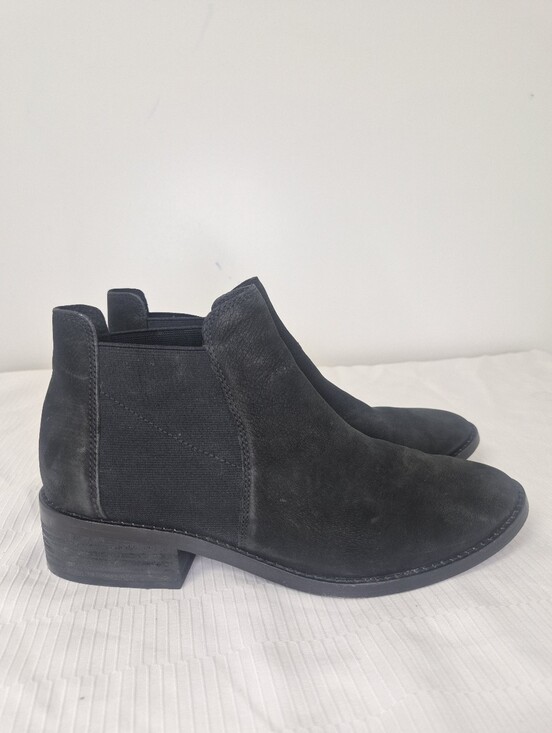 Eileen Fisher Shoes - Eileen Fisher Black Suede Leather Chelsea Bootie sz 9.5